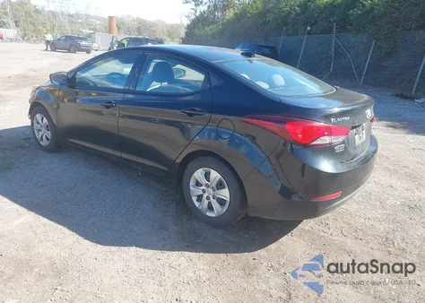 2016 Hyundai Elantra Se from USA, damaged, VIN 5NPDH4AE0GH696772